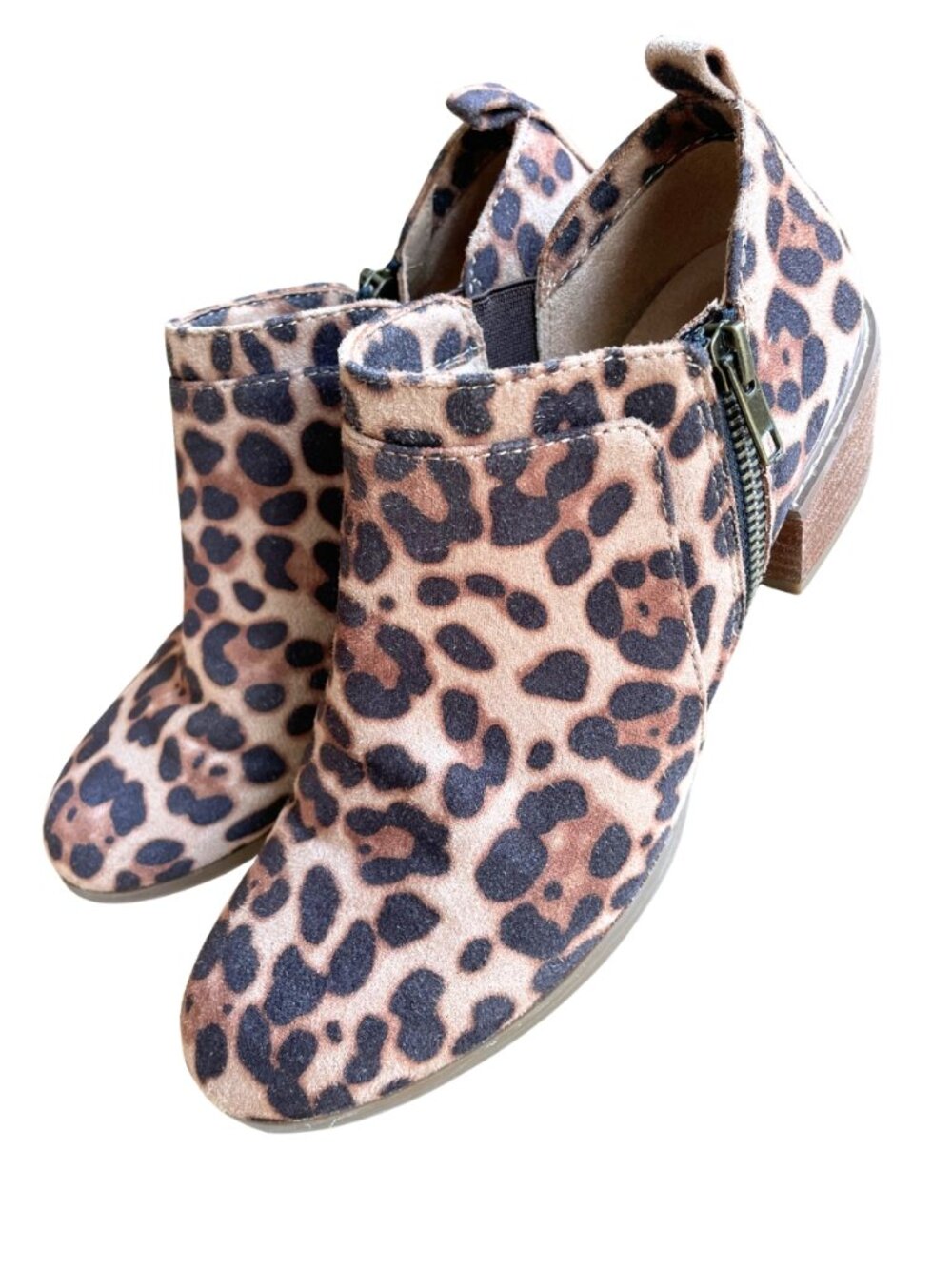 Entire Closet $5! Soul by Naturalizer Dame Cheetah Ankle Zipper Booties Boots
